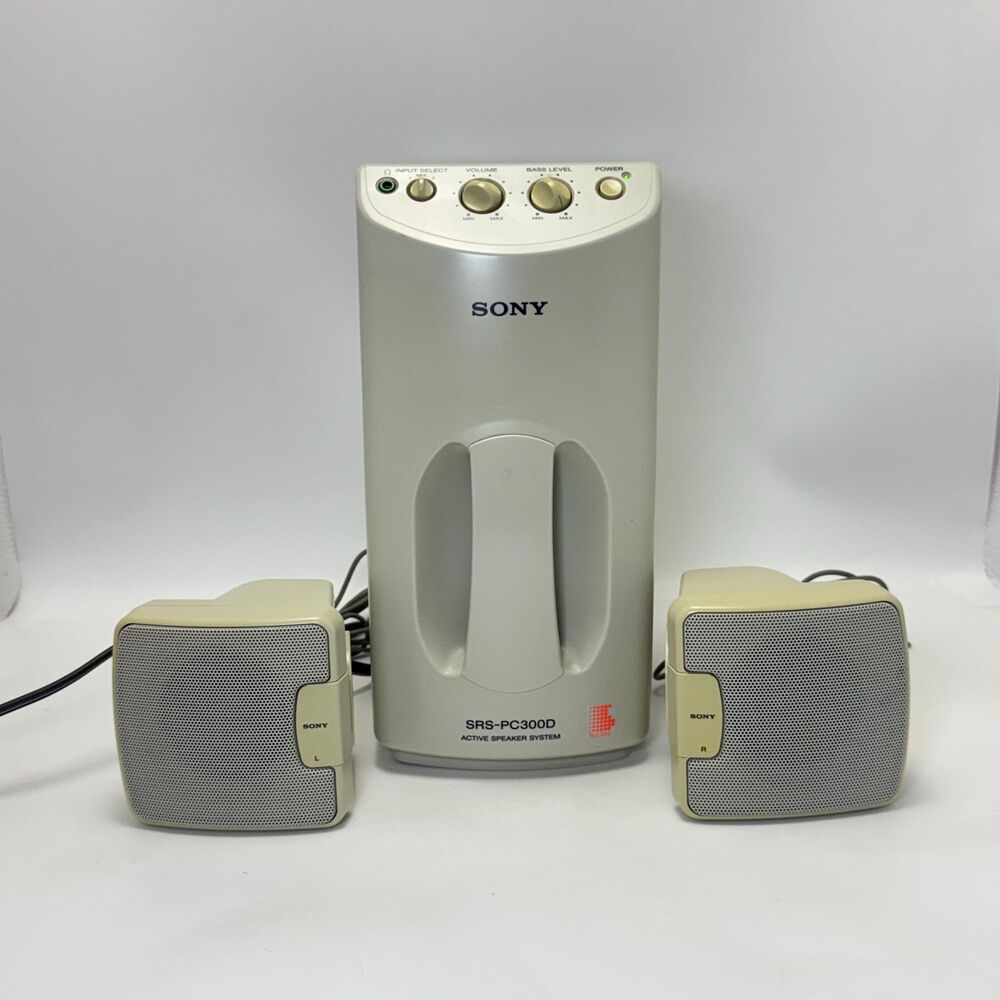 Vintage Sony SRS-PC300D Active Speaker System Desktop Computers Personal System